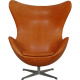 Arne Jacobsen Egg chair in patinated cognac leather