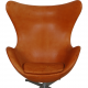 Arne Jacobsen Egg chair in patinated cognac leather