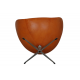 Arne Jacobsen Egg chair in patinated cognac leather