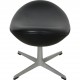 Arne Jacobsen Egg stool in black leather