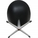 Arne Jacobsen Egg stool in black leather