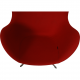 Arne Jacobsen Egg chair in red fabric