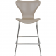 Arne Jacobsen barstool reupholstered in grey classic leather