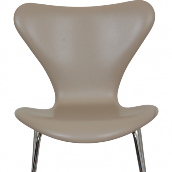 Arne Jacobsen barstool reupholstered in grey classic leather