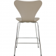 Arne Jacobsen barstool reupholstered in grey classic leather