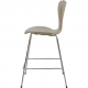 Arne Jacobsen barstool reupholstered in grey classic leather