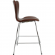 Arne Jacobsen barstool reupholstered in mokka classic leather