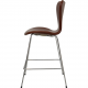 Arne Jacobsen barstool reupholstered in mokka classic leather