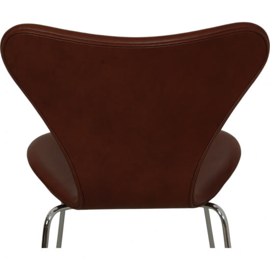 Arne Jacobsen barstool reupholstered in mokka classic leather