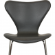 Arne Jacobsen barstool reupholstered in dark grey classic leather