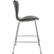 Arne Jacobsen barstool reupholstered in dark grey classic leather