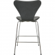 Arne Jacobsen barstool reupholstered in dark grey classic leather