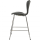 Arne Jacobsen barstool reupholstered in dark grey classic leather