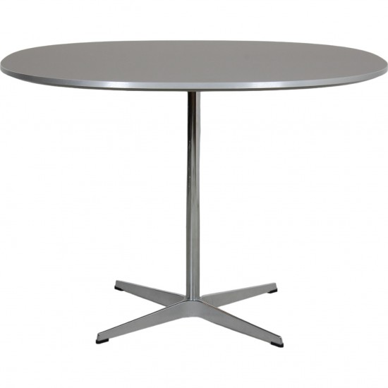 Arne Jacobsen Gråt super cirkulært cafe bord 100x100 Cm