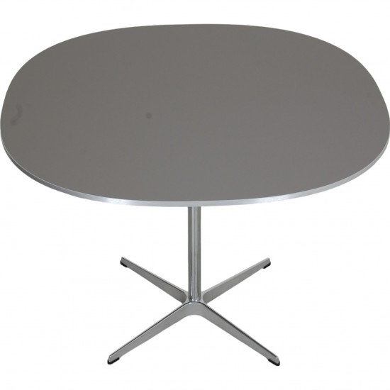 Arne Jacobsen Gråt super cirkulært cafe bord 100x100 Cm