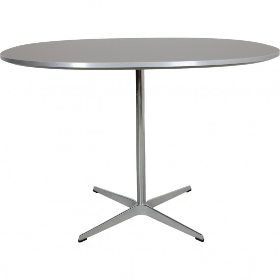 Arne Jacobsen Gråt super cirkulært cafe bord 100x100 Cm