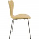 Arne Jacobsen Seven chair reupholstered in yellow Paloma leather