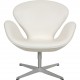 Arne Jacobsen Swan chair in white leather from 2012