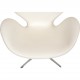 Arne Jacobsen Swan chair in white leather from 2012