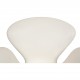 Arne Jacobsen Swan chair in white leather from 2012