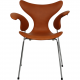 Arne Jacobsen 3208 lilly chair in walnut aniline leather