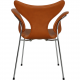 Arne Jacobsen 3208 lilly chair in walnut aniline leather