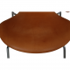 Arne Jacobsen 3208 lilly chair in cognac aniline leather