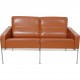 Arne Jacobsen 3303 2.seater sofa in cognac leather