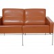 Arne Jacobsen 3303 2.seater sofa in cognac leather