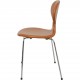 Arne Jacobsen Ant chair reupholstered in cognac classic leather 