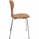 Arne Jacobsen Ant chair reupholstered in cognac classic leather 