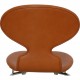 Arne Jacobsen Ant chair reupholstered in cognac classic leather 