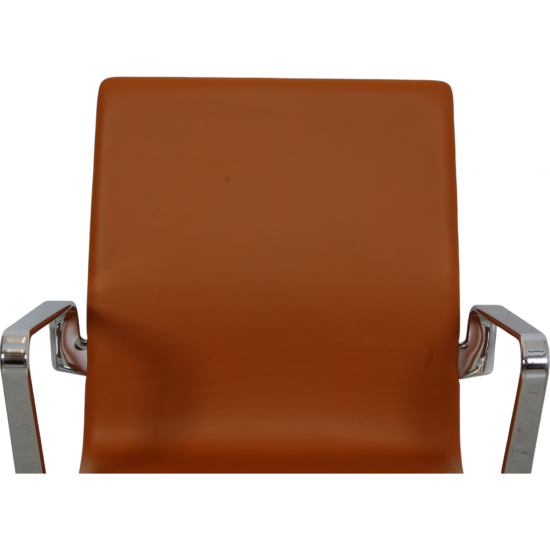 Arne Jacobsen Oxford office chair reupholstered in cognac nevada anilin leather