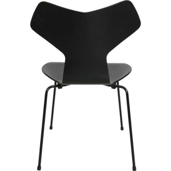 Sæt med to sorte Arne Jacobsen Grandprix stole