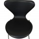 Set of four Arne Jacobsen Seven chairs in black leather 