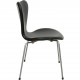 Set of four Arne Jacobsen Seven chairs in black leather 