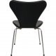 Set of six Arne Jacobsen Seven chairs in black leather