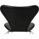 Set of 6 Arne Jacobsen Seven chairs in black leather