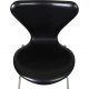 Set of 6 Arne Jacobsen Seven chairs in black leather