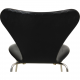 Set of 6 Arne Jacobsen Seven chairs in black leather