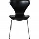 Set of 6 Arne Jacobsen Seven chairs in black leather