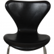 Set of 6 Arne Jacobsen Seven chairs in black leather