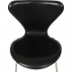 Set of 6 Arne Jacobsen Seven chairs in black leather