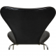 Set of 6 Arne Jacobsen Seven chairs in black leather