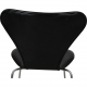 Set of 6 Arne Jacobsen Seven chairs in black leather