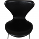 Set of 6 Arne Jacobsen Seven chairs in black leather