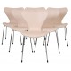 Set of 6 Arne Jacobsen Seven chairs in natural leather