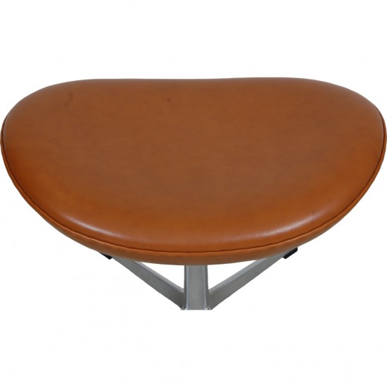 Arne Jacobsen Egg stool in cognac leather