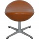 Arne Jacobsen Egg stool in cognac leather