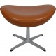 Arne Jacobsen Egg stool in cognac leather